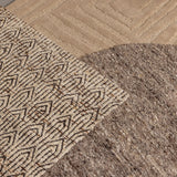 WOOOD - Efia vloerkleed rond wol bruin melange 200cm