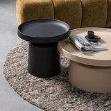 WOOOD - Efia vloerkleed rond wol bruin melange 200cm