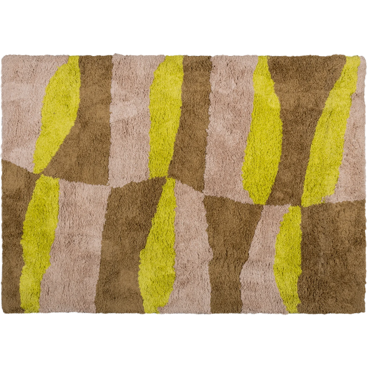 WOOOD - Musa vloerkleed grafisch dessin naturel/geel 170x240cm