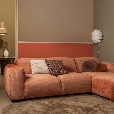 AZIZ KUSSENS VELVET BRUIN/NATUREL - SET VAN 3