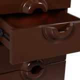 WOOOD - Merge ladekast 6 lades bruin/rood