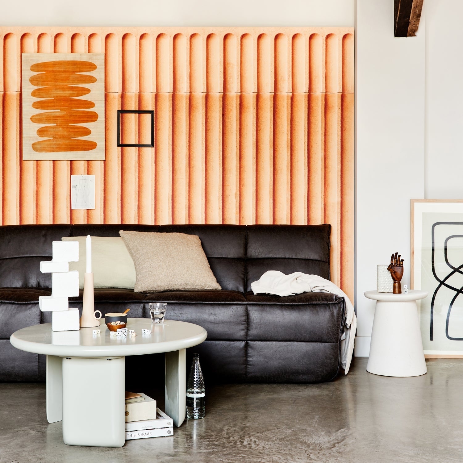 BUTTON BIJZETTAFEL KERAMIEK WIT 45X35O CM