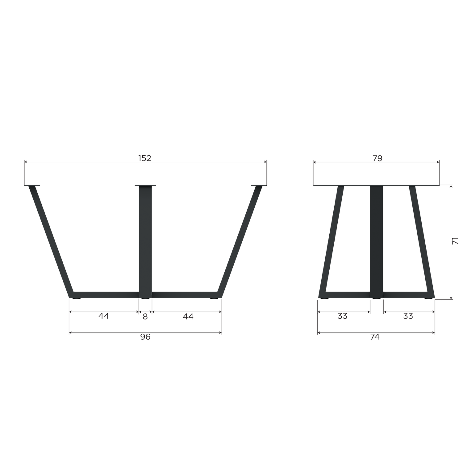 DRENTHE POOT METAAL ZWART