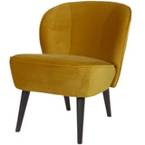 WOOOD - Sara fauteuil fluweel oker