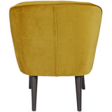 WOOOD - Sara fauteuil fluweel oker