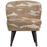SARA FAUTEUIL GEWEVEN STOF CAMOUFLAGE DESSIN ZAND
