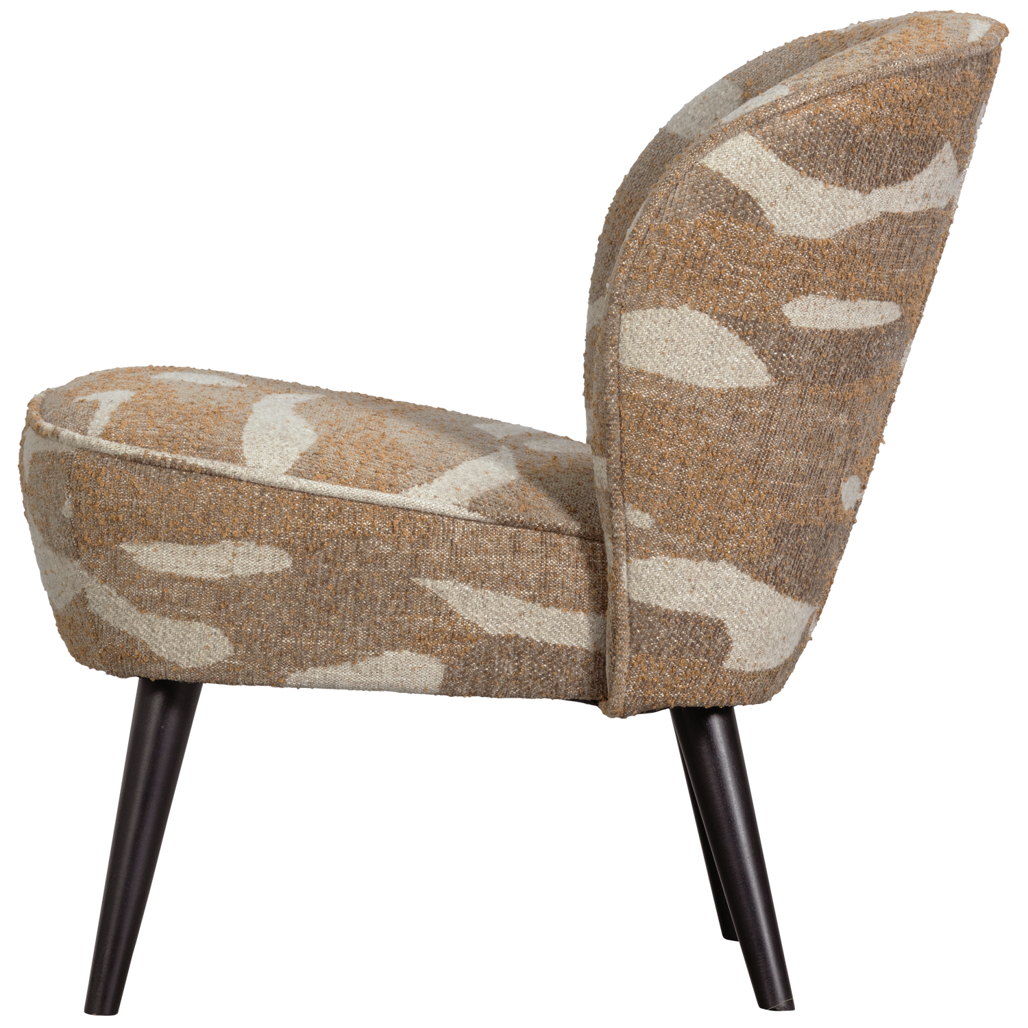 SARA FAUTEUIL GEWEVEN STOF CAMOUFLAGE DESSIN ZAND