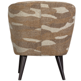 SARA FAUTEUIL GEWEVEN STOF CAMOUFLAGE DESSIN ZAND