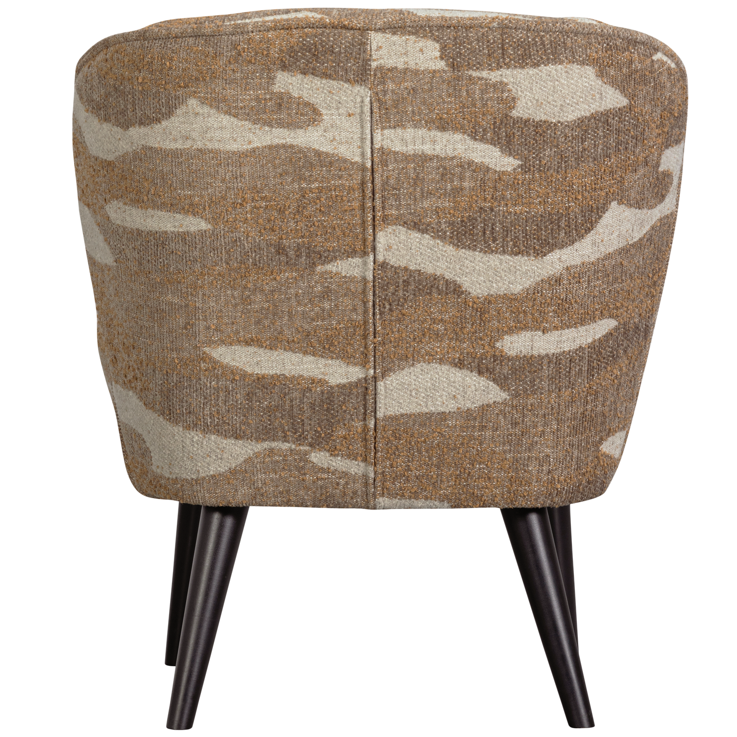 SARA FAUTEUIL GEWEVEN STOF CAMOUFLAGE DESSIN ZAND