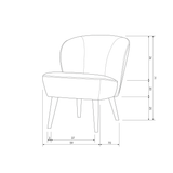 SARA FAUTEUIL VELVET KHAKI