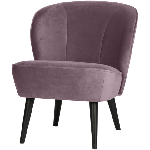 WOOOD - Sara fauteuil fluweel warm lila