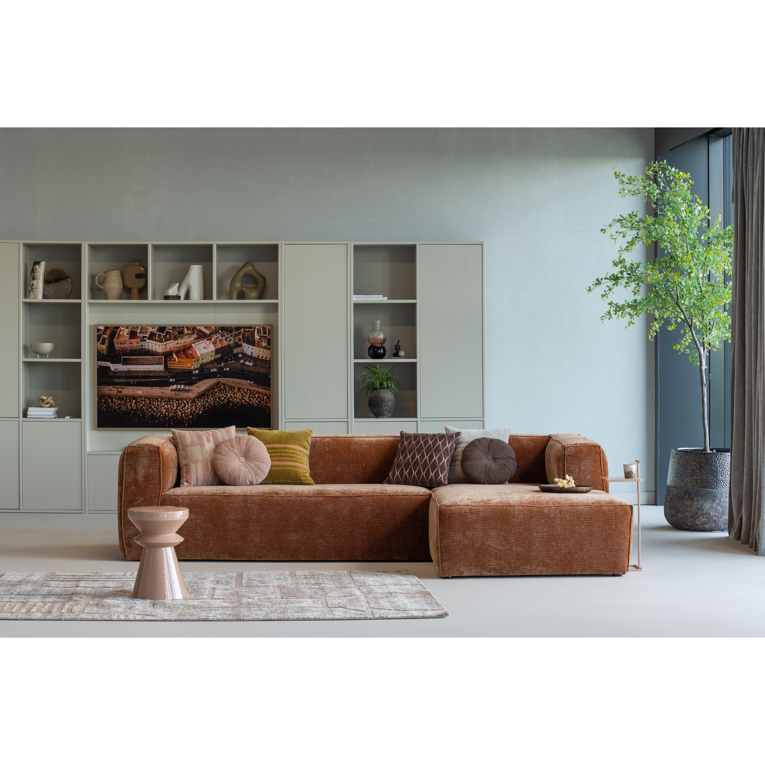 MEGGY SMALLE OPBERGKAST 55 CM GRENEN DUST [fsc]