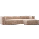 BEAN HOEKBANK RECHTS CHENILLE VELVET NATUREL