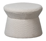 WOOOD - Rowan poef met brede top boucle naturel