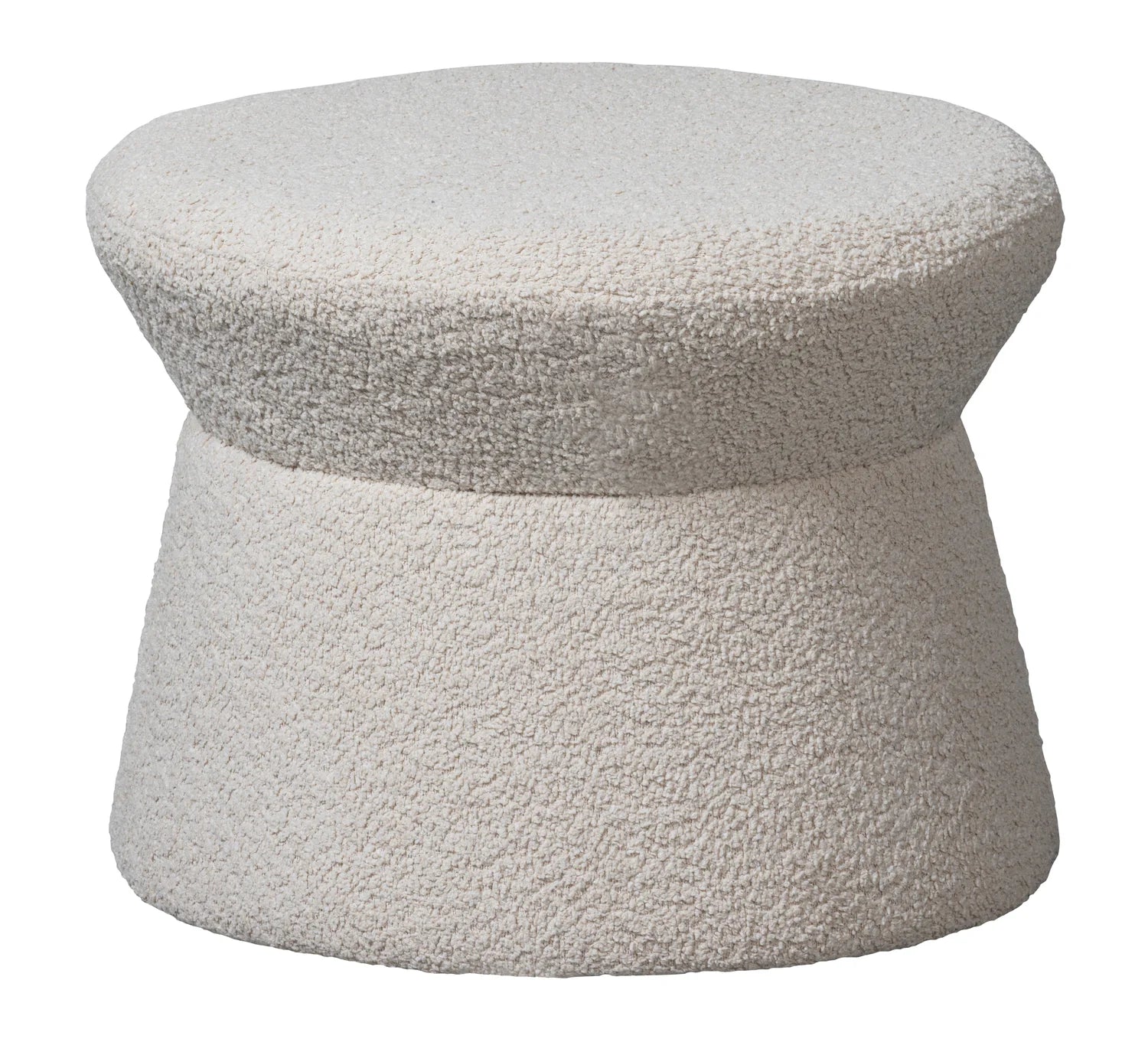 WOOOD - Rowan poef met brede top boucle naturel