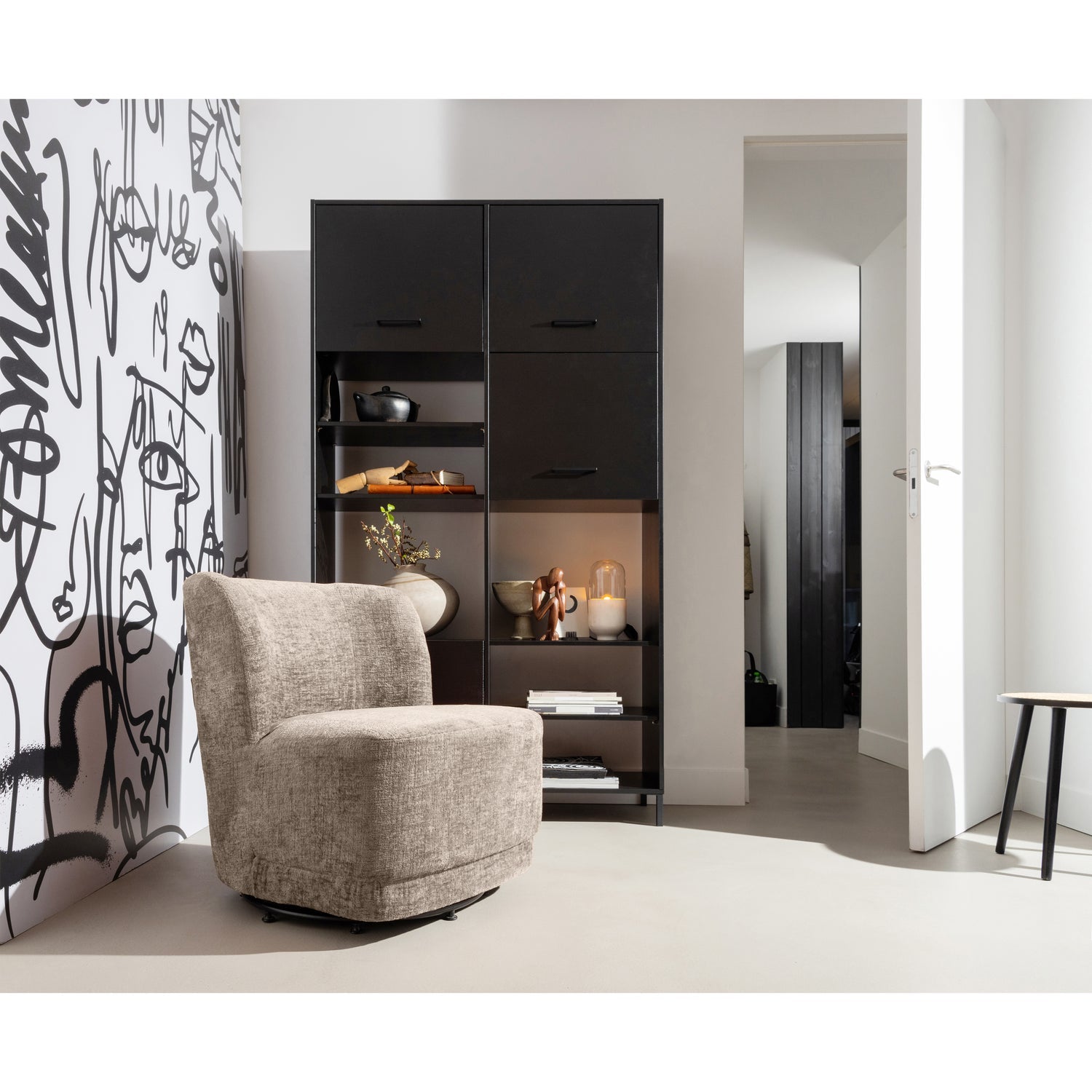 ATTY DRAAIFAUTEUIL VELVET ZAND