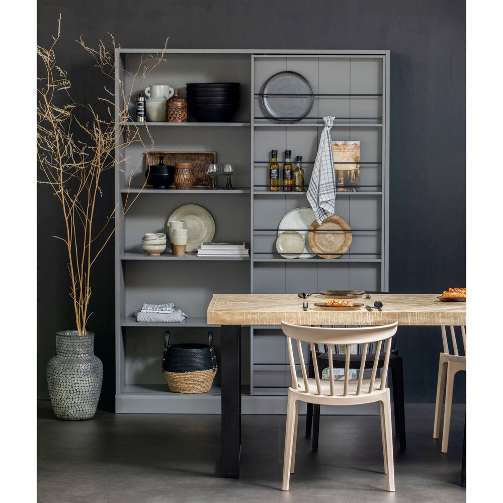 COMBI-TABLO: MANGO VISGRAAT 180X90 & 2-STANDEN POOT VIERK