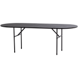 ARTHUR EETTAFEL OVAAL MET H-POOT EIKEN ZWART [fsc]