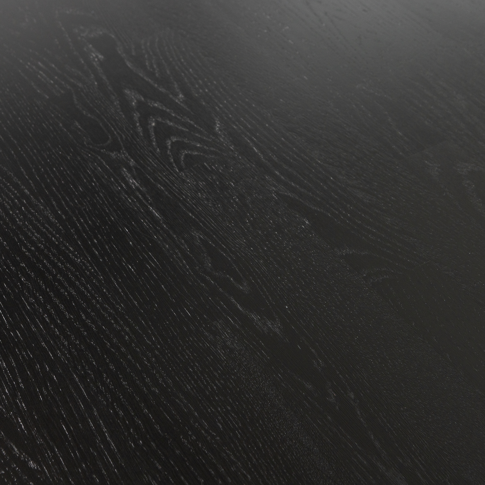 ARTHUR EETTAFEL OVAAL MET H-POOT EIKEN ZWART [fsc]