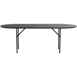 ARTHUR EETTAFEL OVAAL MET H-POOT EIKEN ZWART [fsc]