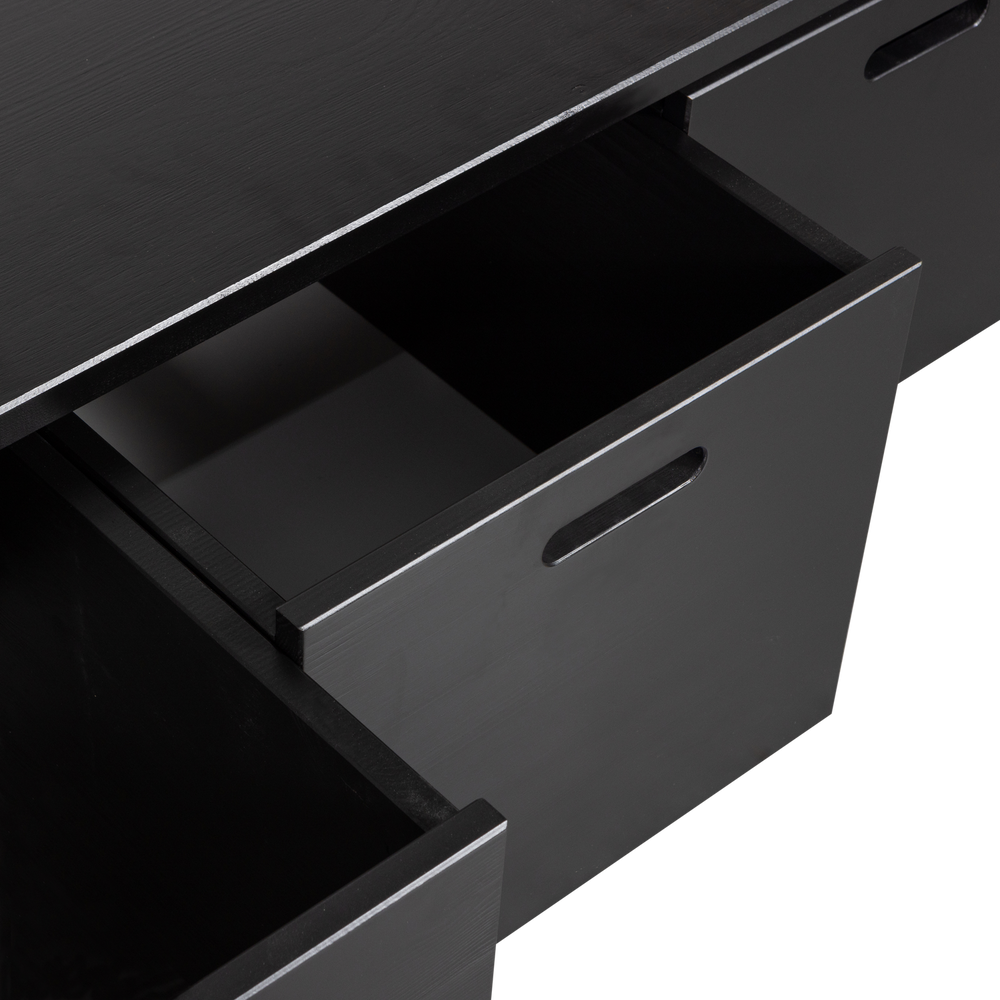 SILKE KISTBANK MET LADES GRENEN DIEPZWART [fsc]