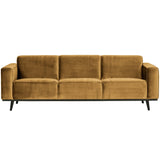 STATEMENT 3-ZITS BANK 230 CM VELVET HONINGGEEL