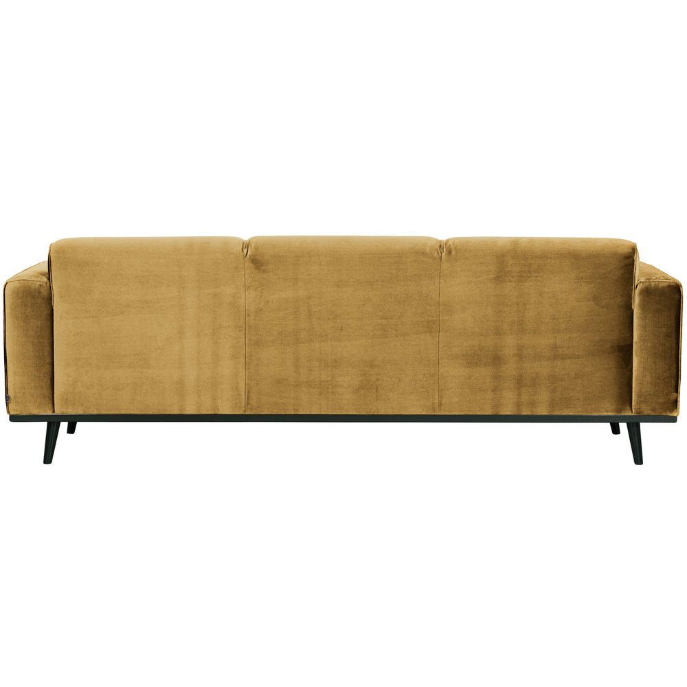 STATEMENT 3-ZITS BANK 230 CM VELVET HONINGGEEL
