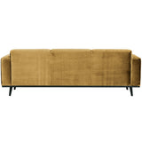 STATEMENT 3-ZITS BANK 230 CM VELVET HONINGGEEL