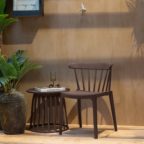 BOY TUIN BIJZETTAFEL KUNSTSTOF PAARS/BRUIN