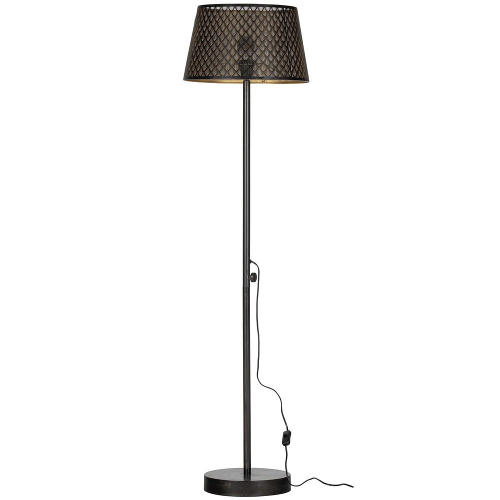WOOOD - Kars vloerlamp metaal zwart/antique brass