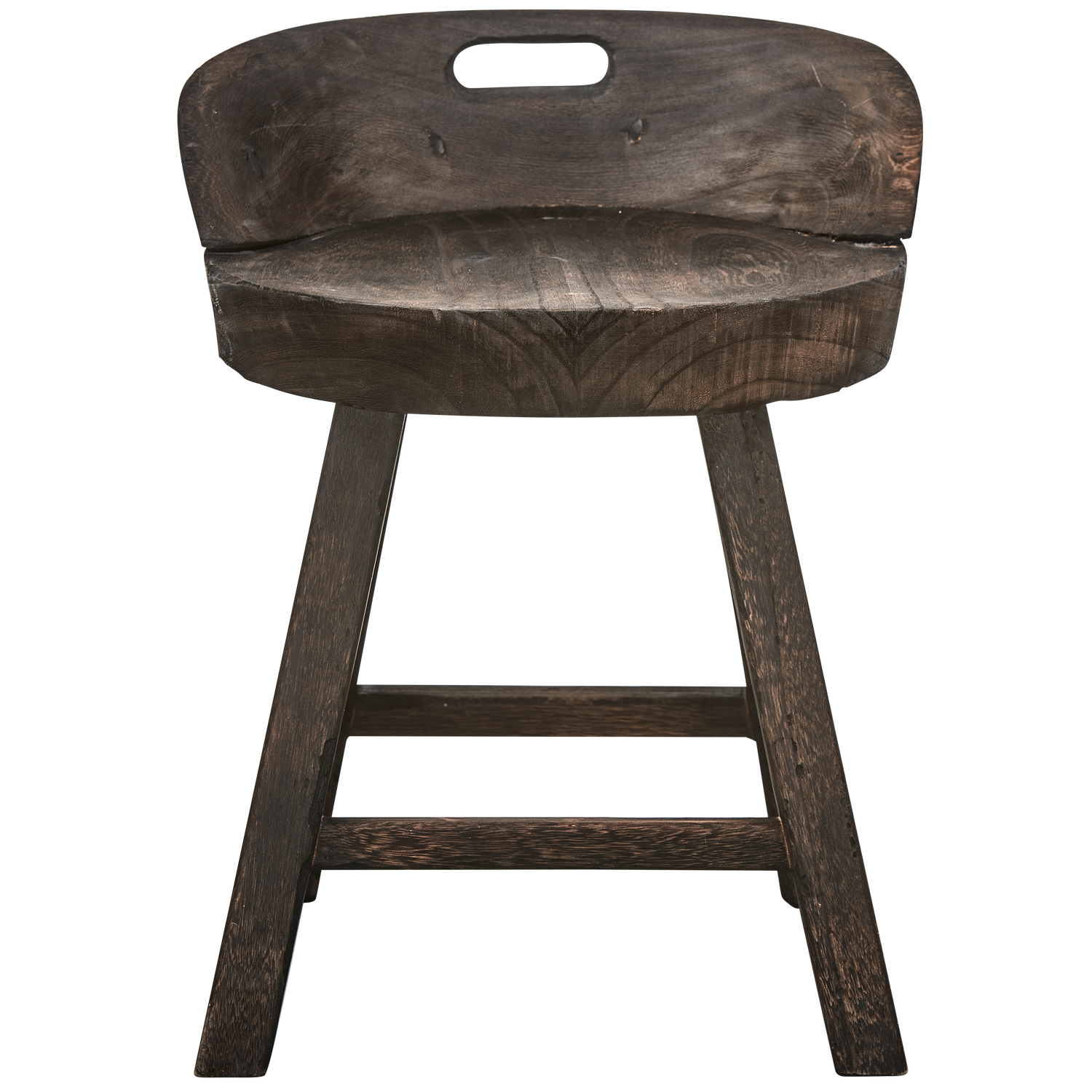 ROSALIE DECORATIEVE KRUK/STOEL HOUT DONKERBRUIN