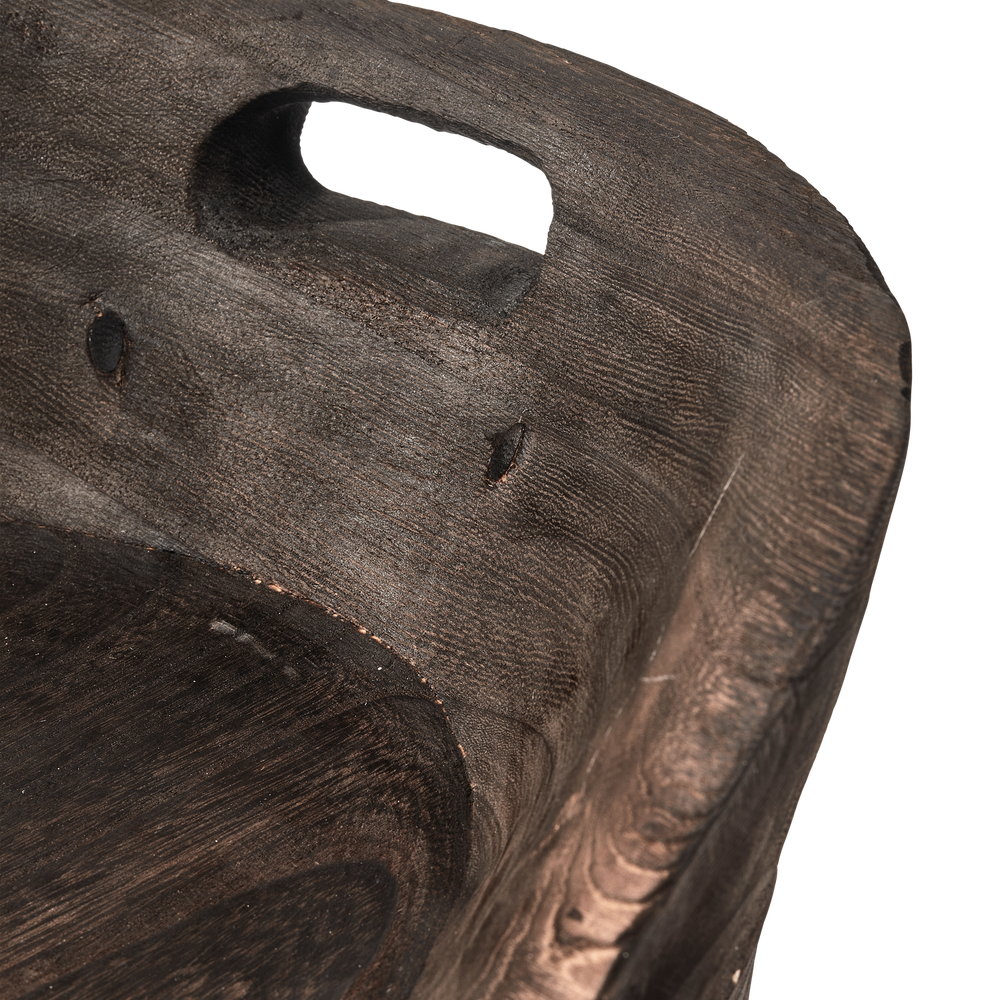 ROSALIE DECORATIEVE KRUK/STOEL HOUT DONKERBRUIN