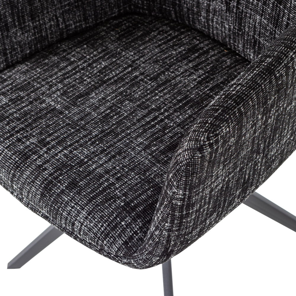 GRANT EETKAMERSTOEL ZWART MELANGE [fsc]