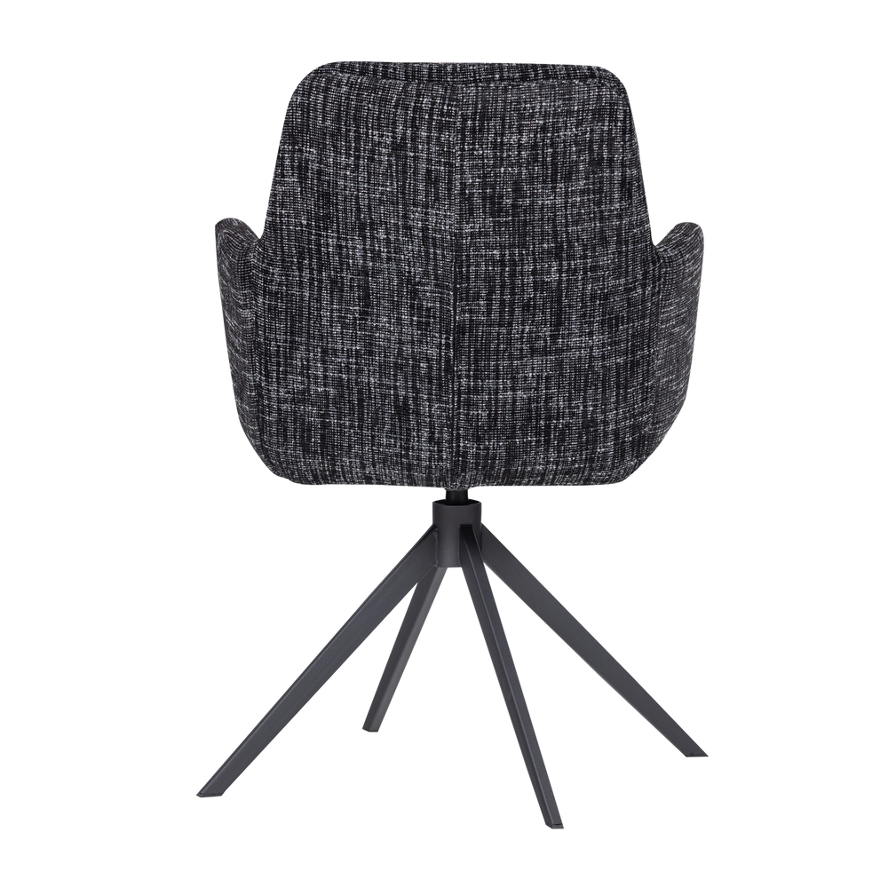 GRANT EETKAMERSTOEL ZWART MELANGE [fsc]