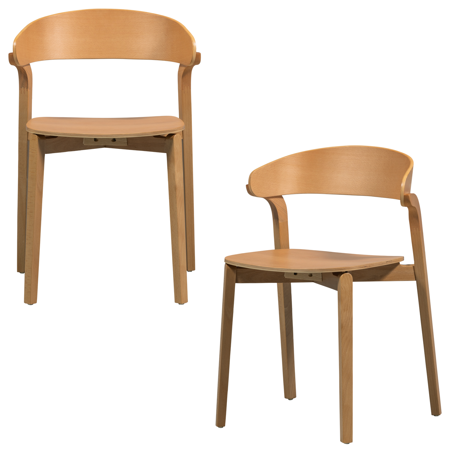 CRAS EETKAMERSTOEL ESSEN FINEER NATUREL