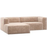 BEAN CHAISE LONGUE BANK LINKS CHENILLE VELVET NATUREL