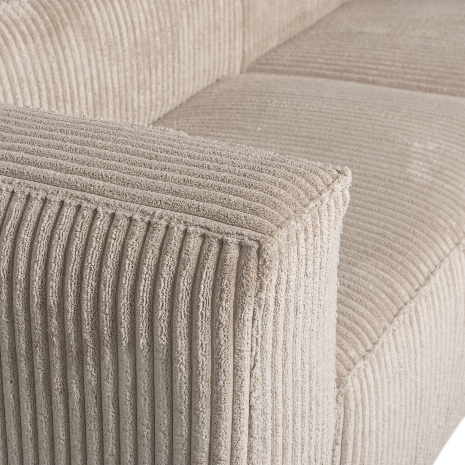 BEAN CHAISE LONGUE BANK RECHTS RIBSTOF TRAVERTIN