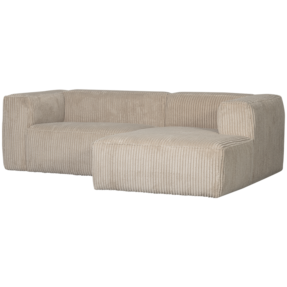 BEAN CHAISE LONGUE BANK RECHTS RIBSTOF TRAVERTIN