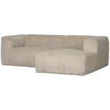BEAN CHAISE LONGUE BANK RECHTS RIBSTOF TRAVERTIN