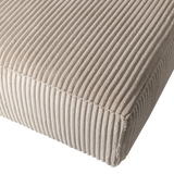 BEAN CHAISE LONGUE BANK RECHTS RIBSTOF TRAVERTIN