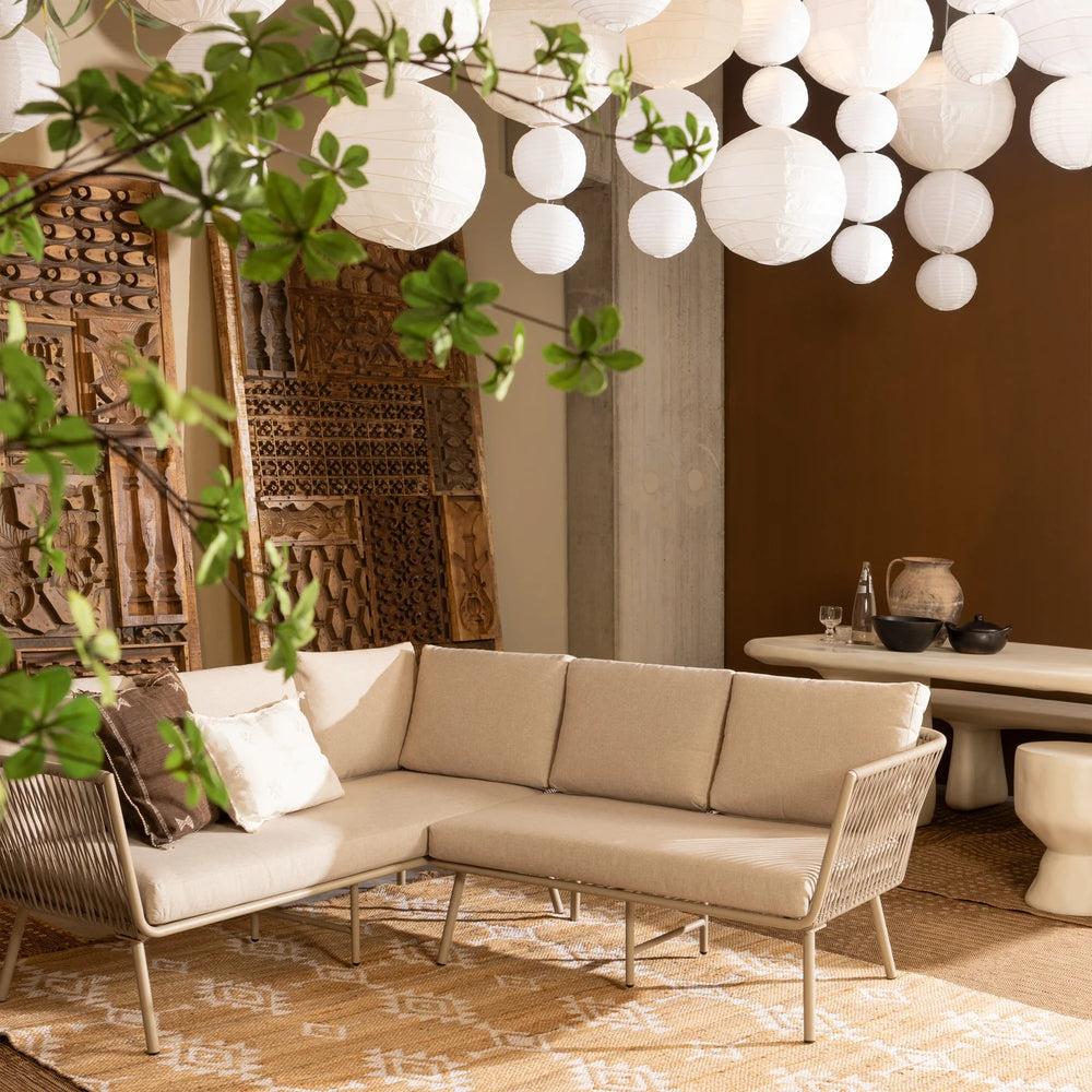 WOOOD - Claunk loungeset tuin metaal zand/taupe