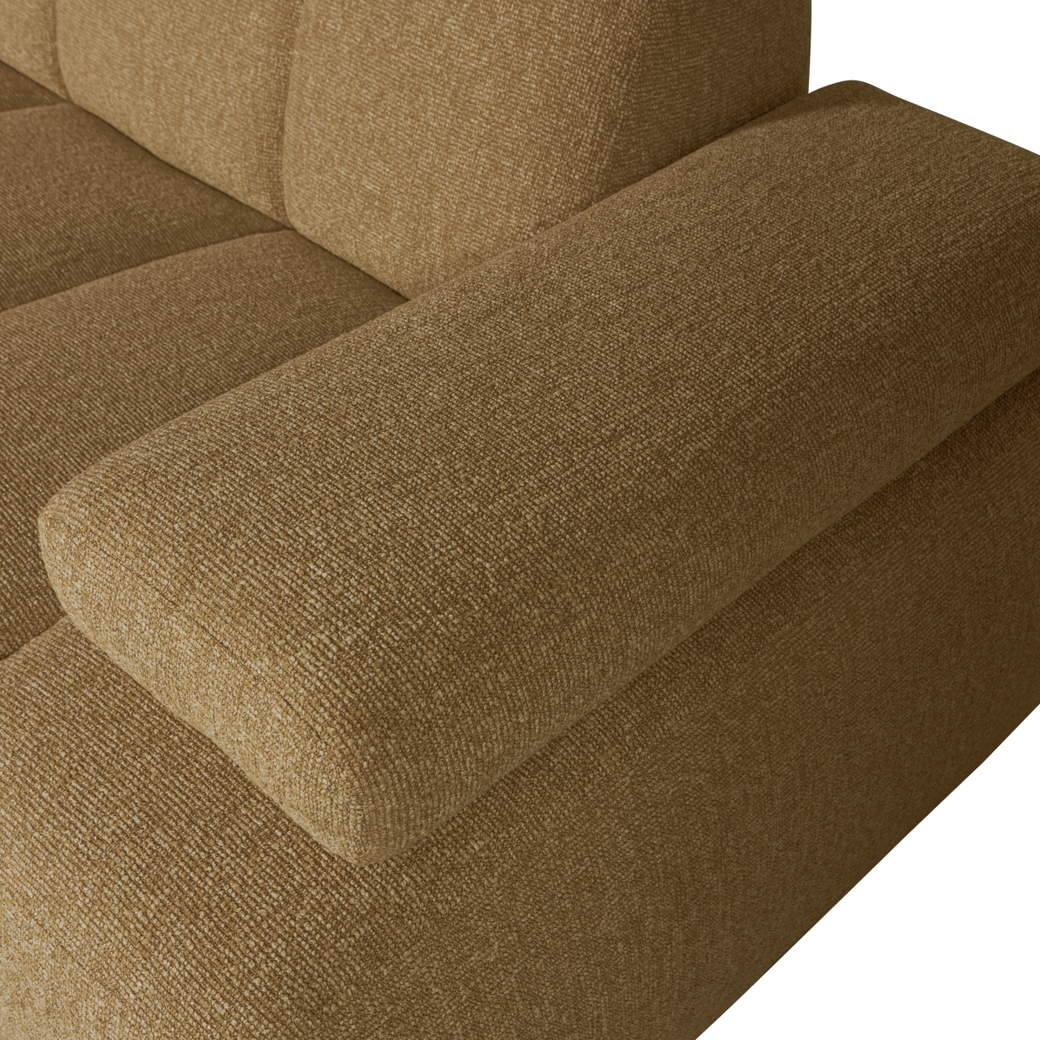 MOJO CHAISE LONGUE BANK LINKS BOUCLE GEEL/BRUIN MELANGE