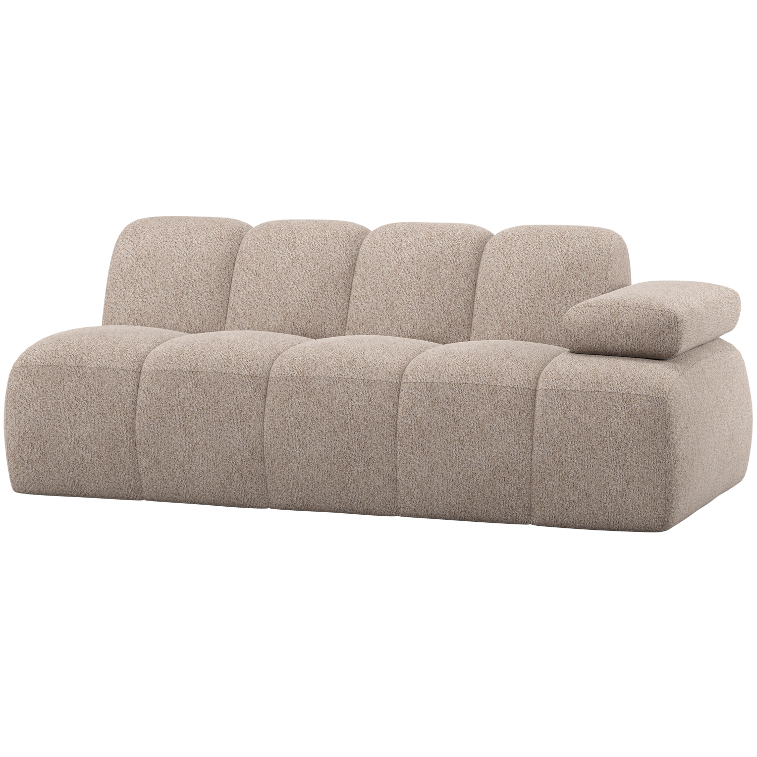 MOJO 2-ZITS ELEMENT ARM RECHTS WOLLIG DONKERZAND