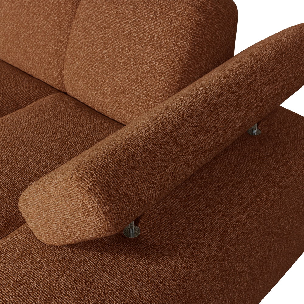 MOJO CHAISE LONGUE ELEMENT RECHTS BOUCLE ROESTBRUIN MELANGE