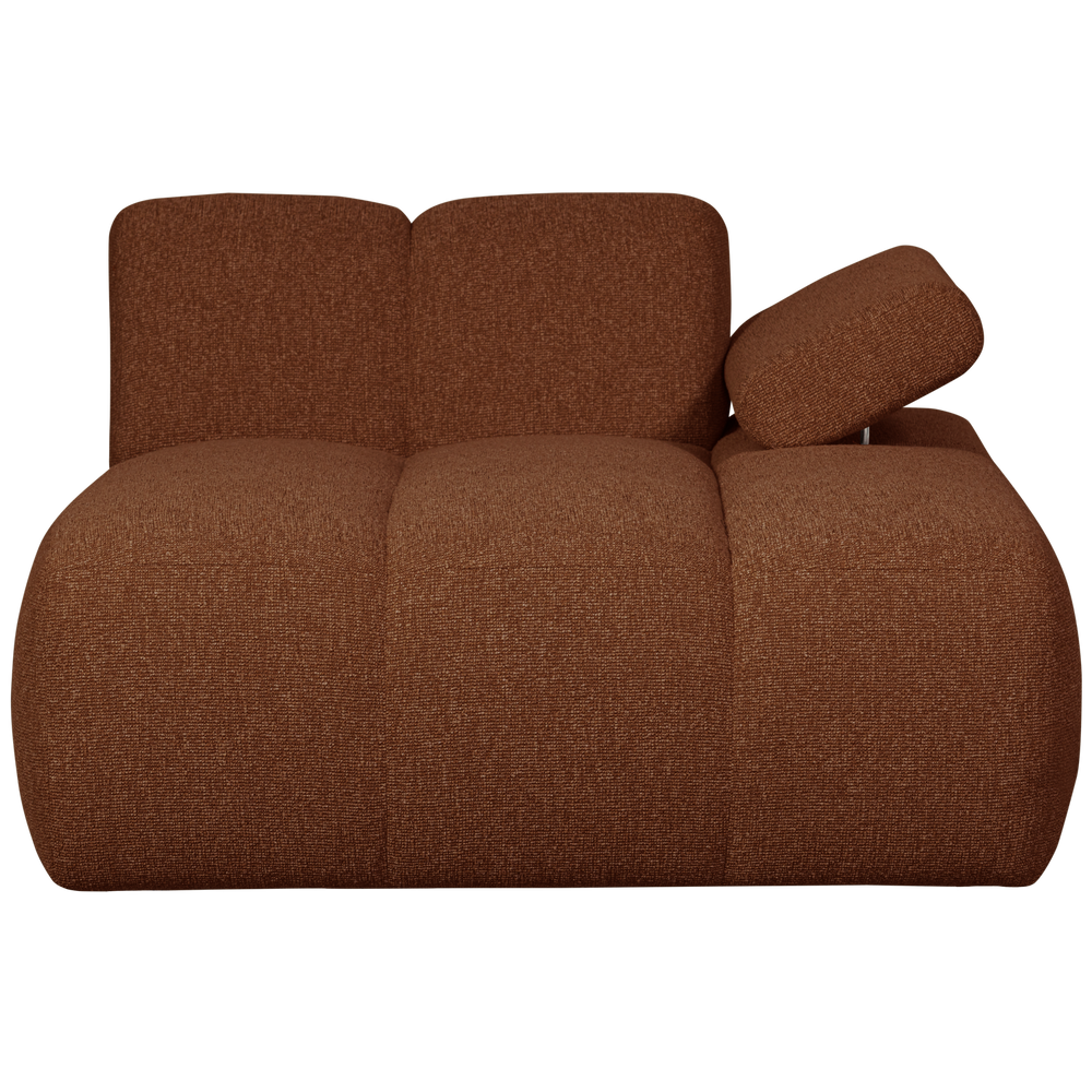 MOJO CHAISE LONGUE ELEMENT RECHTS BOUCLE ROESTBRUIN MELANGE