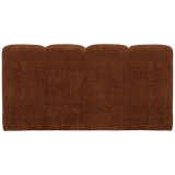 MOJO EETBANK 164 CM MET RUGLEUNING RIBSTOF ROESTBRUIN