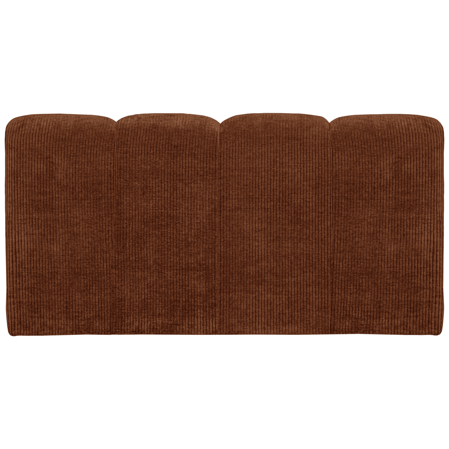 MOJO EETBANK 164 CM MET RUGLEUNING RIBSTOF ROESTBRUIN