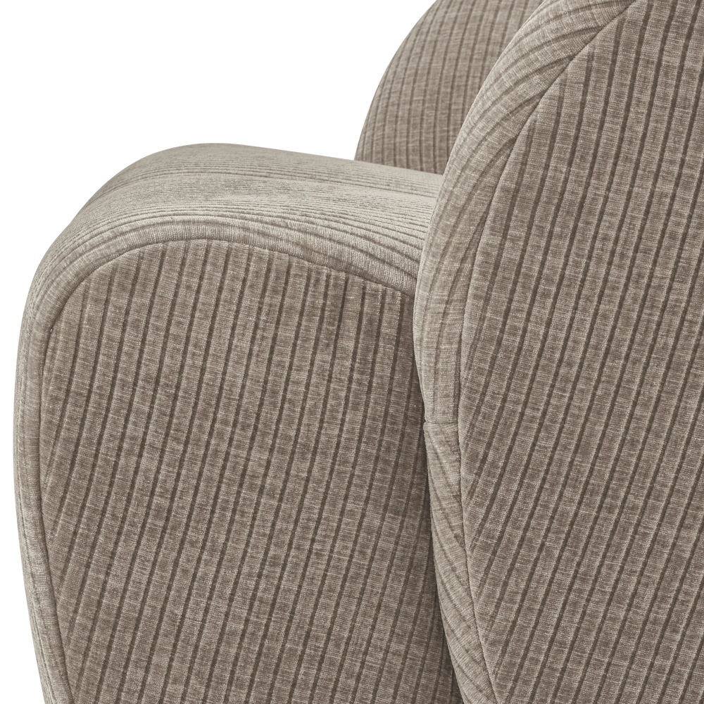 BePureHome - Mojo draaifauteuil geweven ribstof donkerzand