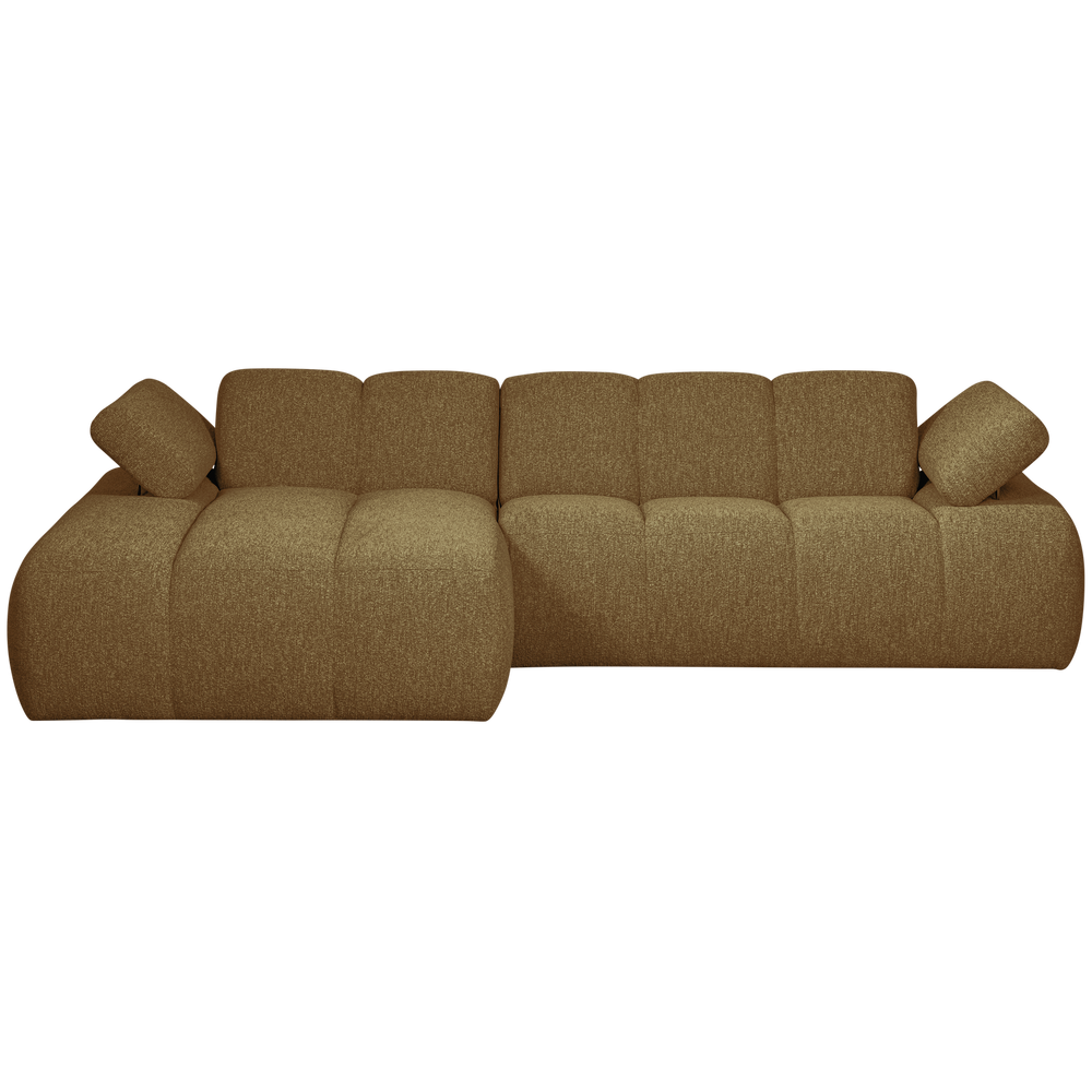 MOJO CHAISE LONGUE BANK LINKS BOUCLE GEEL/BRUIN MELANGE