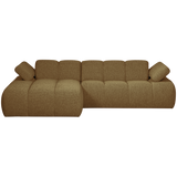 MOJO CHAISE LONGUE BANK LINKS BOUCLE GEEL/BRUIN MELANGE